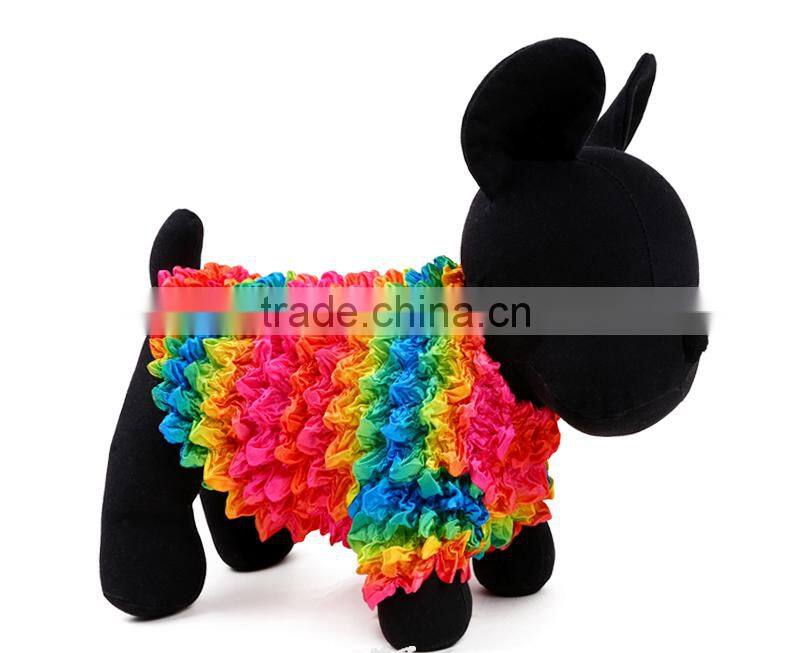 Wholesale dog pet clothes, hot sale polyester satin popcorn dog pet clothes