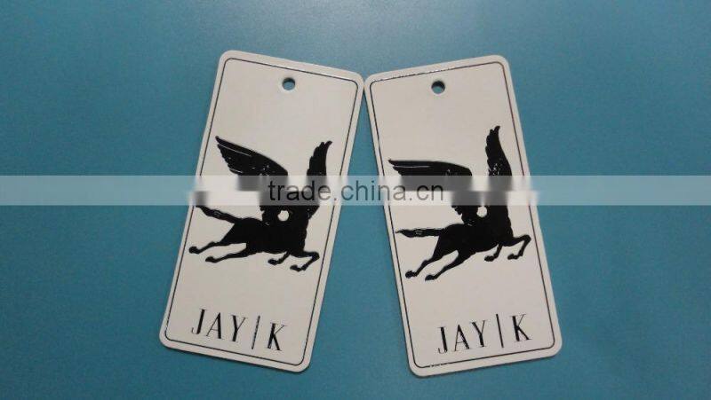2017 half cut-off thick paper hang tags with high quality