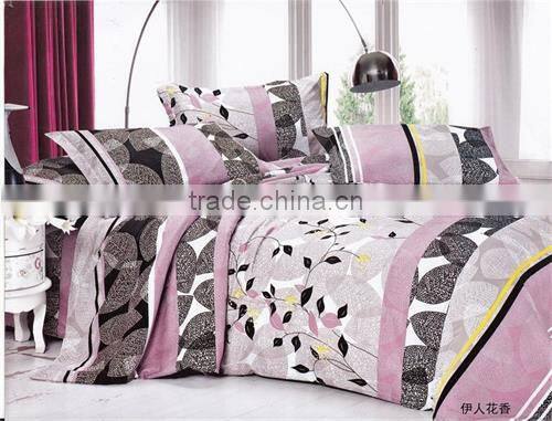 100%polyester 3D screen printed diamond velvet bedding sheet