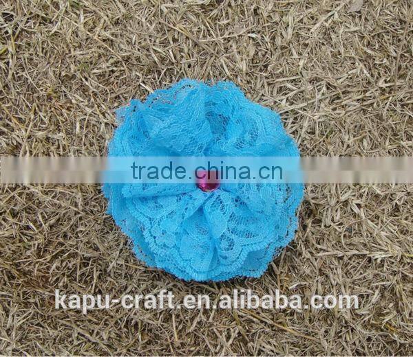 Fancy pink flower lace artificial vintage lace flowers handmade