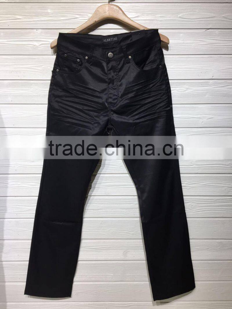 GZY Black Pleat Men Jeans Denim For South America Stock 2017