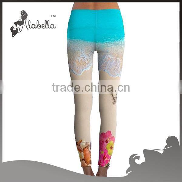 Ladies yoga tight printed all over sublimation yoga pants