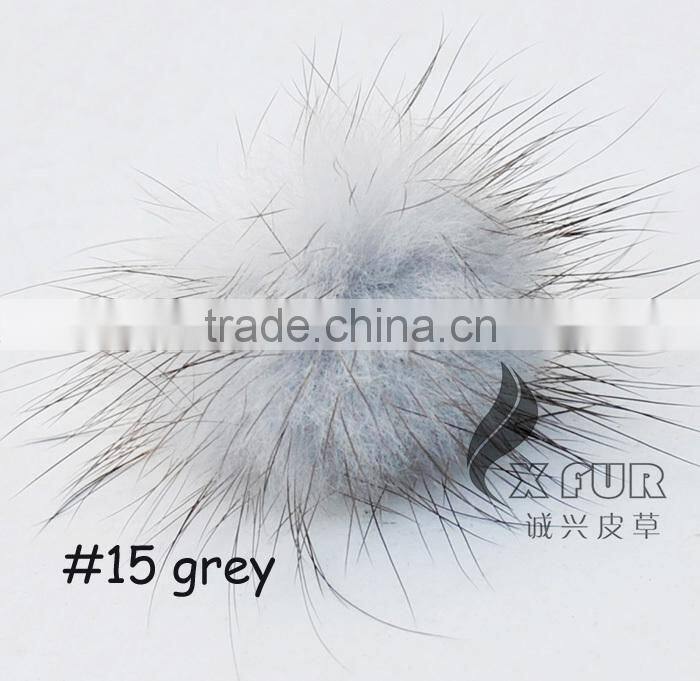 CX-A-27 Genuine Mink Fur Ball Finger Ring