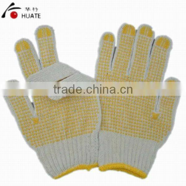 safety PVC dotted cotton gloves/pvc cotton hand gloves manufacturer