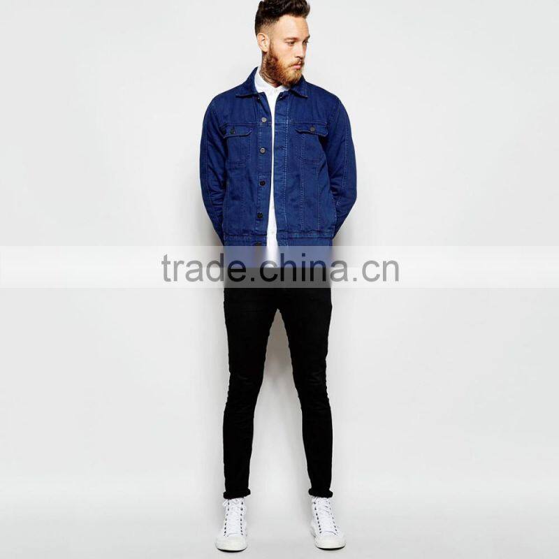 OEM denim jacket men plain denim jacket wholesale