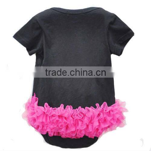 Hot sale ! Fashionable Girls Boutique Children Summer Lace Romper with Straps and Bow for Infant ,Toddler