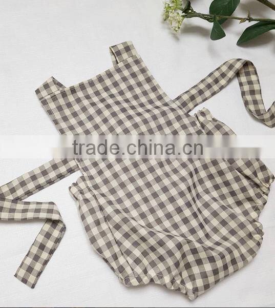 Children Summer Frocks Designs Infant Floral Vintage Bodysuit Baby Girls Off-shoulder Romper