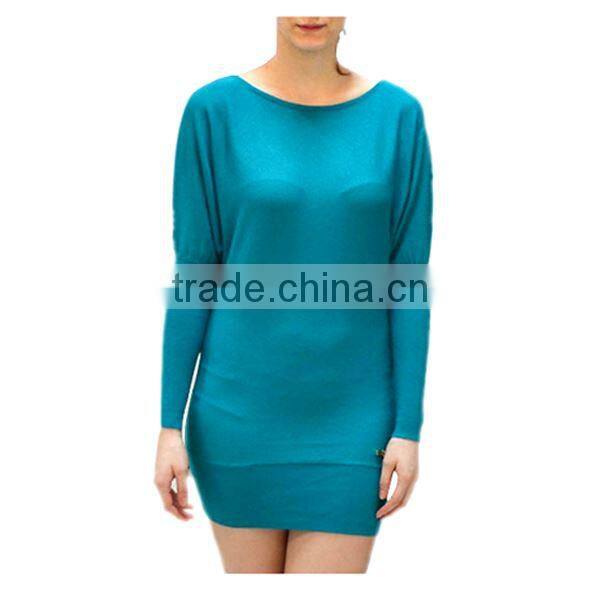 2014 Direct factory sale 2014 lace belt knit dress sweater for weman