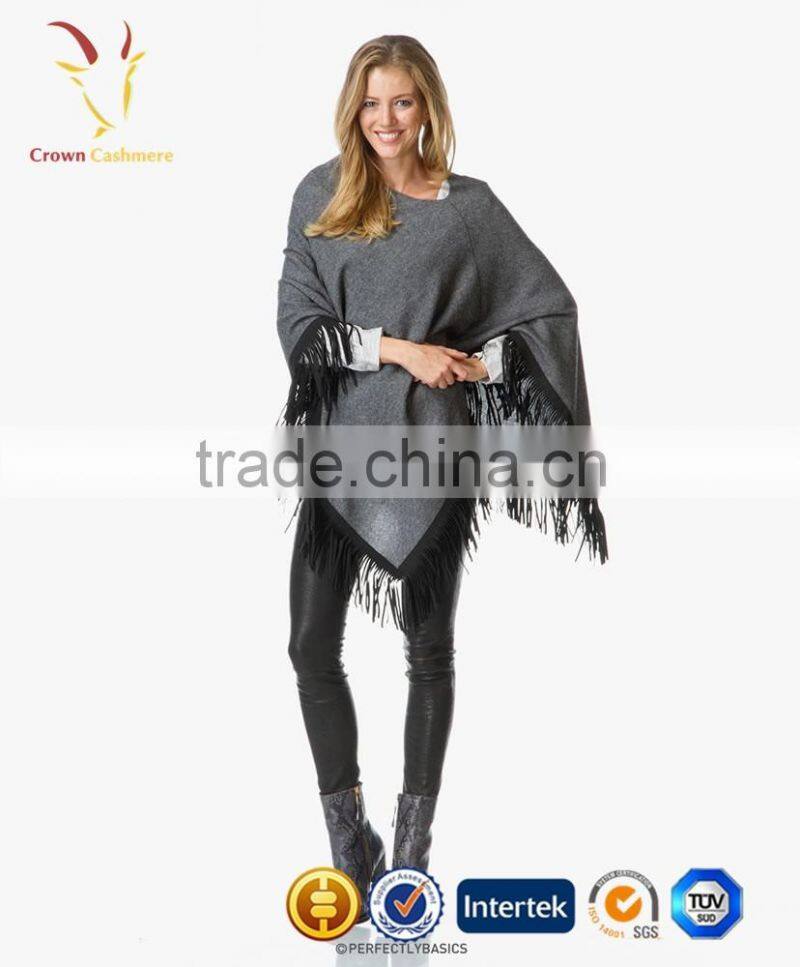 Women Fashion Wool Knitted Poncho Hand Knitted Poncho