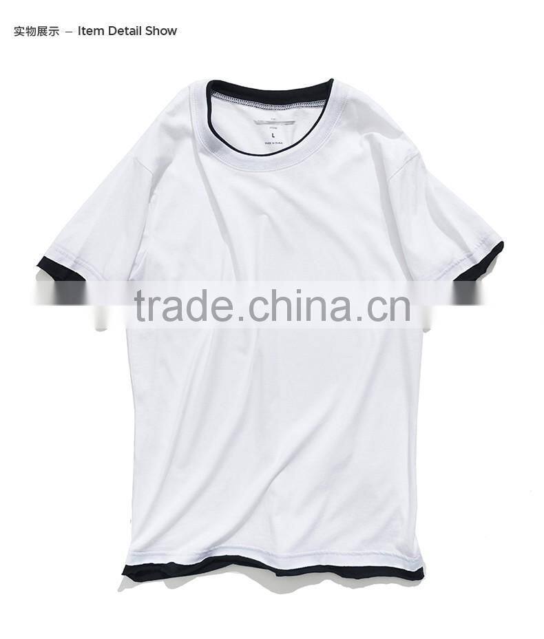 Customized your brand Design Blank Black Longline Hip Hop Tee Shirts