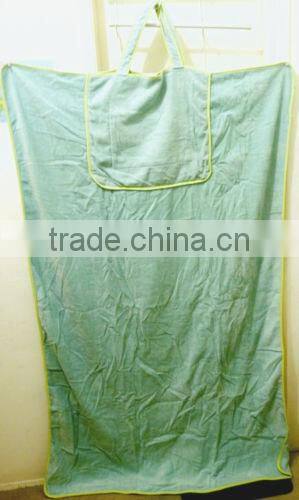 Custom cotton tote beach towel bag and velour printing towels