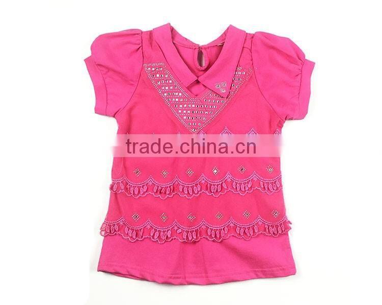 2016 New design kids girl t-shirt made in China