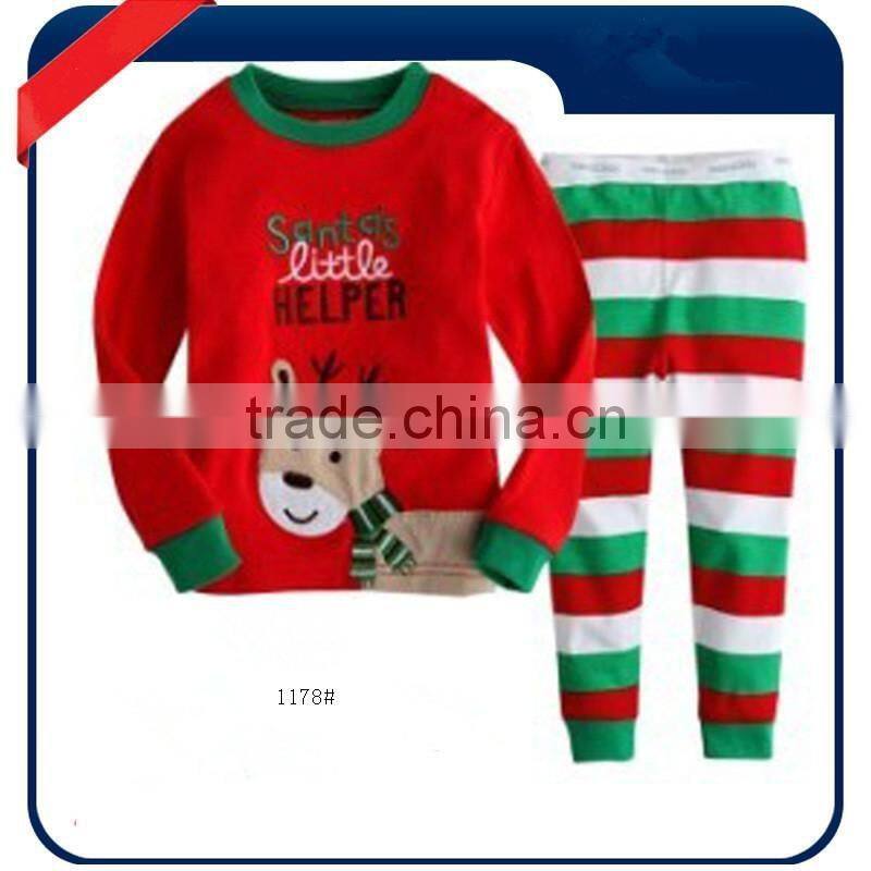 100% cotton Chrismas pajamas,baby Kids Child pyjamas Pijama / Kids Pajamas / Kids Sleepwear