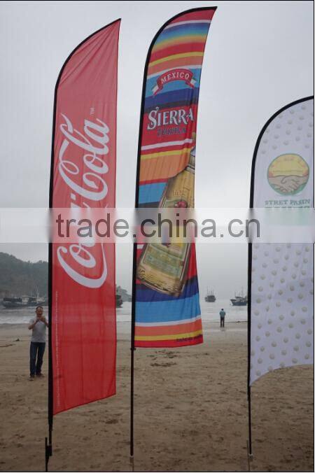 feather beach polyester flag