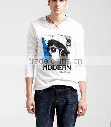 Fashionable and simple white tshirt wholesale