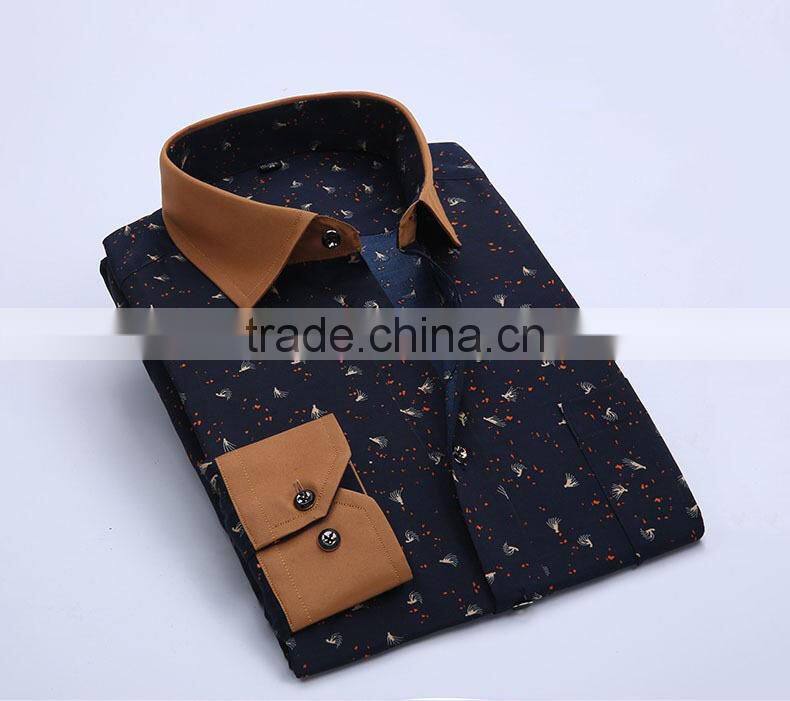 Latest round bottom print new design casual shirt for man