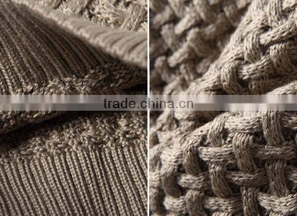 Crew neck 3D pattern fashion sweater for men