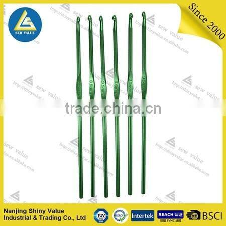 Premium solid aluminium material smooth surface anodized crochet hook