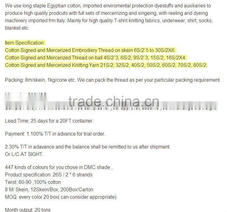 36pcs mercerized stitich thread