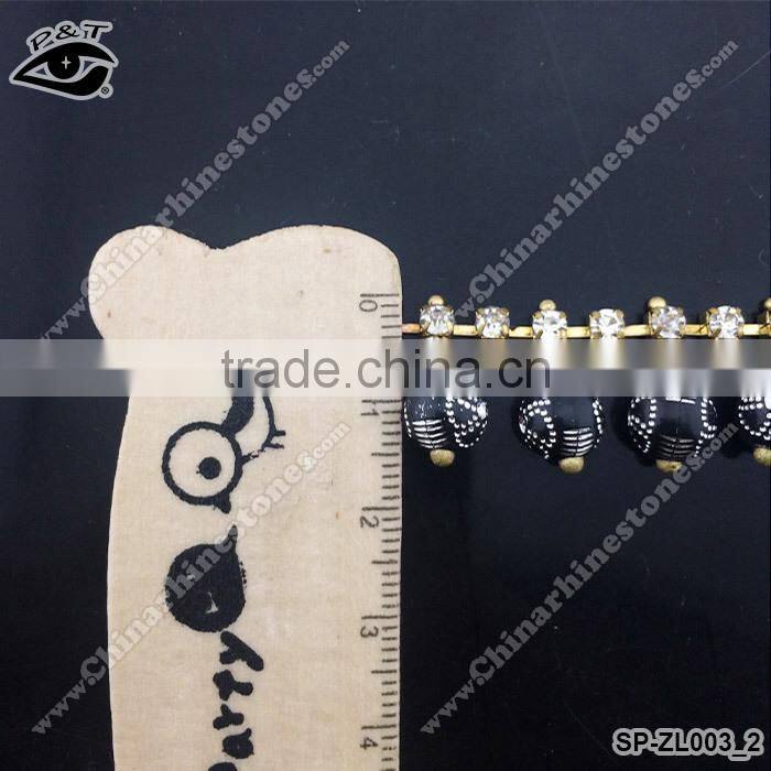 Crystal Rhinestone Chain Trimming For Wedding Dress Fancy Rhinestone Metal Cup Chain DIY crafts