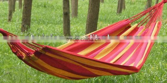 Outdoor Portable Fabric Hammock Stripe Hammock Canvas Hammock