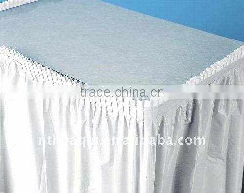 Table skirting wedding table skirt cover table skirt for banquet polyester table skirt satin table cover: