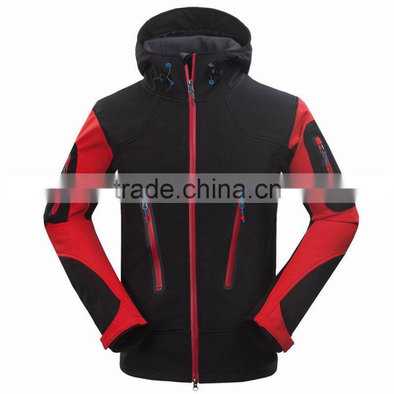 orange black men fleeced waterproof cycling sportl jacket/wikse oft shell outdoor climbing hiking climbing windbreaker hoodies
