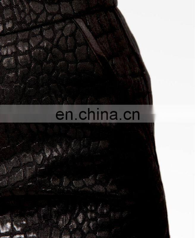 Embossed Metallic-Blend Shorts CSS0016