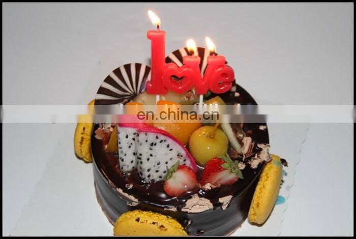 "Love" letters shaped stick cake candles favor for valentine'day