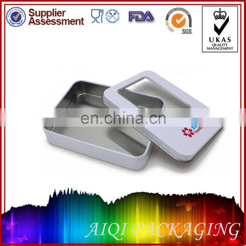 tin box with pvc window