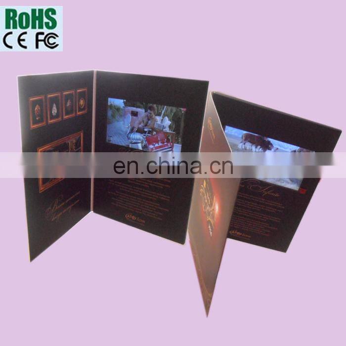 7 Inch Screen LCD Video Brochure Cards For Business and Advertising