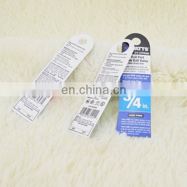 adhesive paper clothing tag