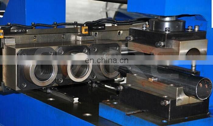 Single head hydraulic tube end shaping process for construction tube reducing