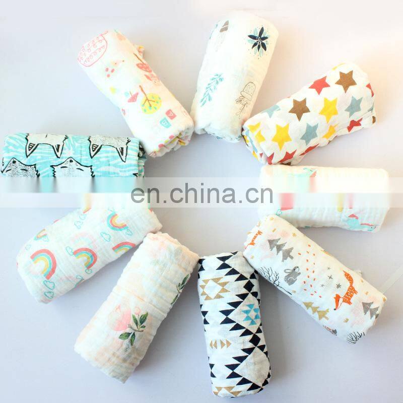 nursery shower gift set unisex neutral swaddle muslin 2 layer cotton baby muslin blanket