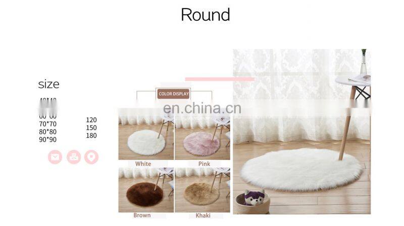 colorful artificial sheepskin fur rug