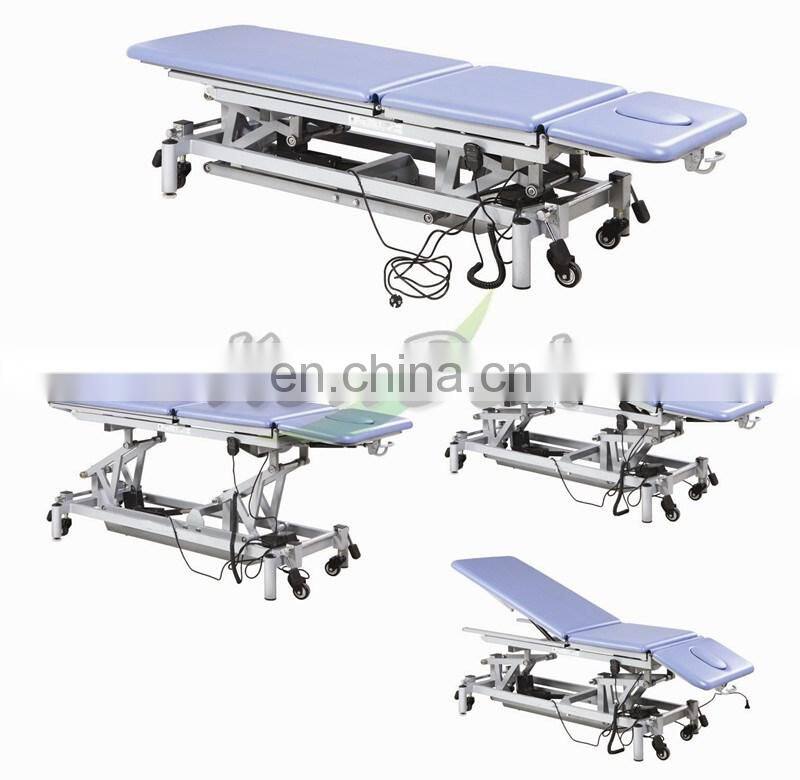 Electric three section disabled Adjustable treatment table