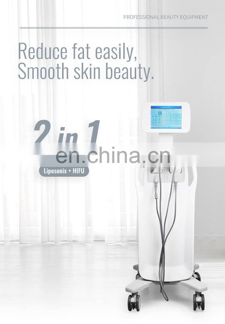 lipo+ HIFU 2 in 1 anti-wrinkle body cellulite removal treatment system equipment with CE