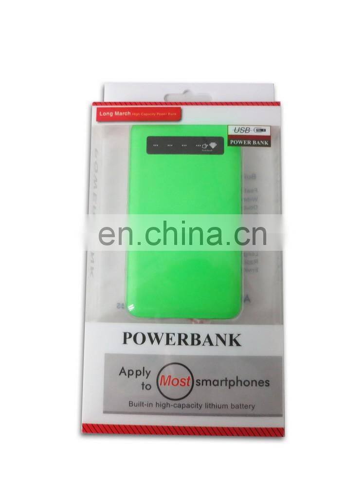 slim power bank 4000mah real capacity plastic metal power charger super thin battery charge