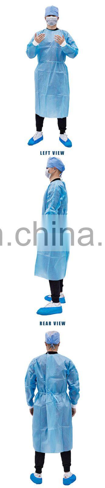 Yellow Gown Medical Hospital Isolation Gowns with cuff