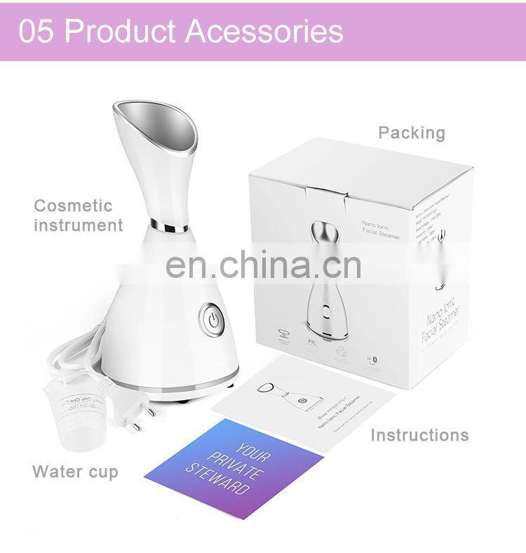 2021 Hot Sale Beauty Personal Care Face Steamer Sprayer Face with led light Humidifier Face steamers