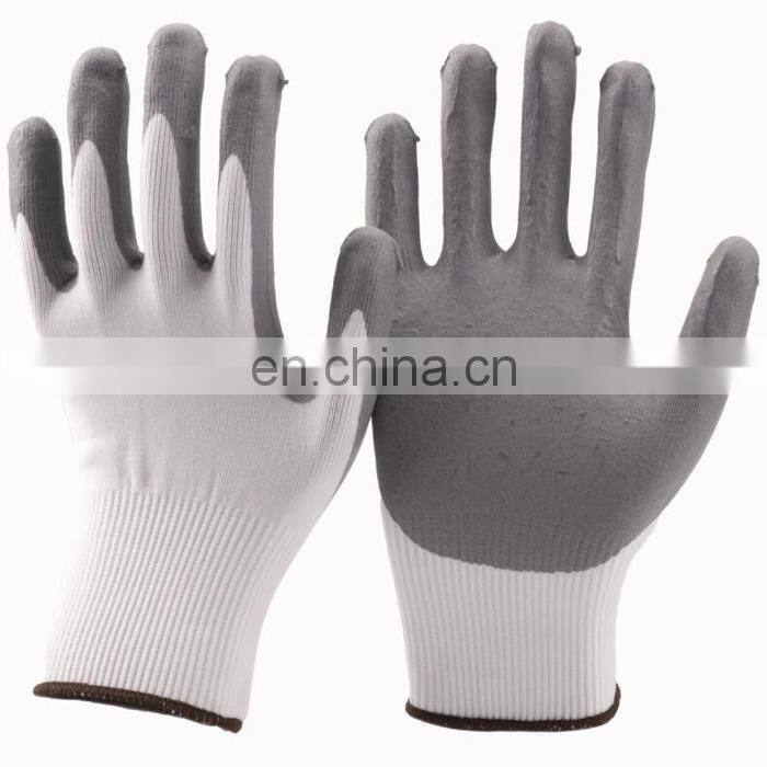 13 Gauge Knitted Polyester Reinforced Thumb Foam Nitrile Palm Coated Safety Work Gloves Oil Proof Hand Protection Gloves