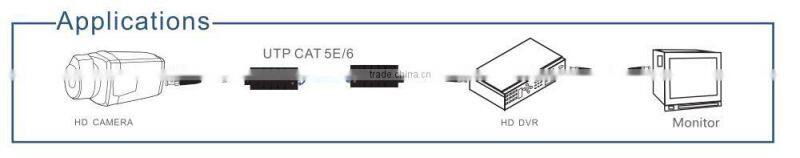 CCTV Twisted BNC 720P/1080P Video Balun COAX CATS5 /5E /6 Transmitter 300mPassive HDTVI HDCVI AHD Transceiver