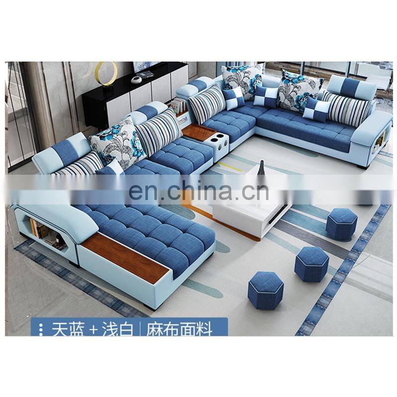 Italy design modern latest top quality living room furniture fabric costom sofa bed storage multi-function luxury sofa sets
