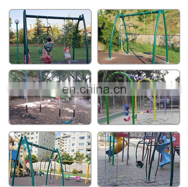 Wholesale playground baby basket swing seat red toddler plastic single swing