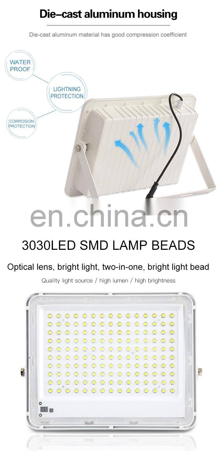 Morden Outdoor Garden Waterproof LED 60w 100w 120w 150w Solar Floodlight 200w