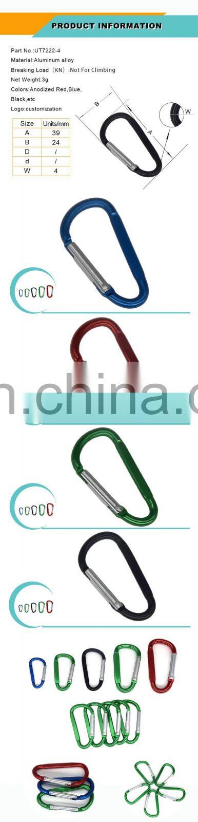 promotion mini aluminum carabiner