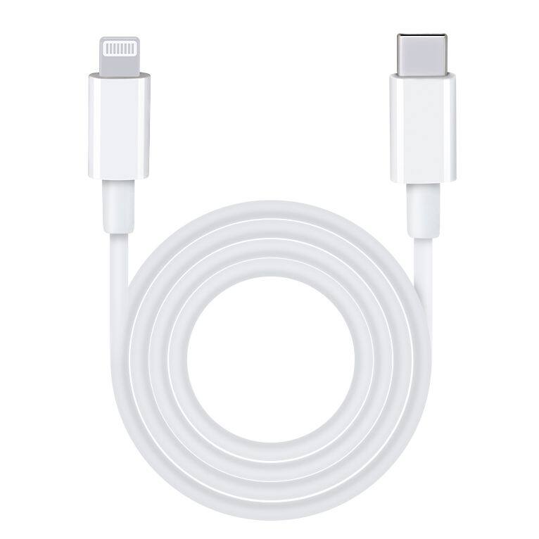 White 18w pd fast charger mfi c to light cable for iphone 12 apple original