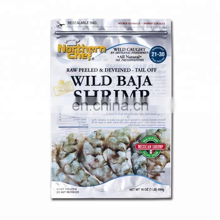 Wholesale Custom Laminated Plastic Zipper Frozen Fish Vacuum Bag Dried Fish Packaging Bag