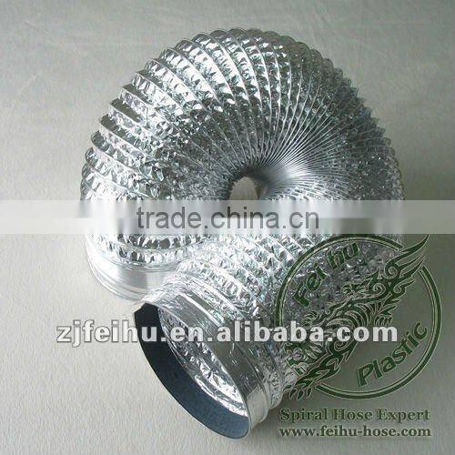 flexible heat resistant aluminum foil dryer vent pipe/china machine