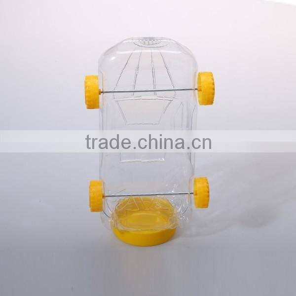 Small cute clear plastic bottles in toy shaped for candy